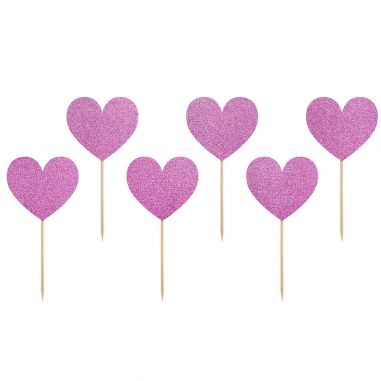 Cake Topper Sweet Love - Lot de 6