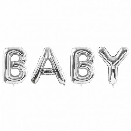 Guirlande Ballons Aluminium Baby Argentés