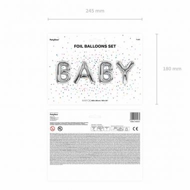 Guirlande Ballons Aluminium Baby Argentés