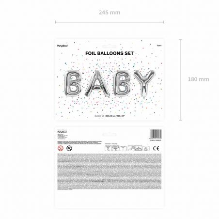 Guirlande Ballons Aluminium Baby Argentés