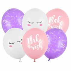 Ballons Baudruche Licorne - Lot de 6