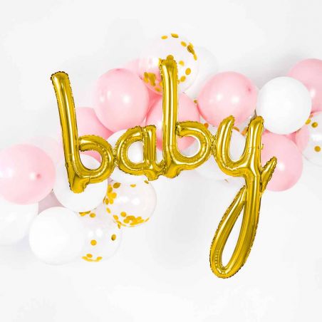 Guirlande Ballons Aluminium Baby Dorés