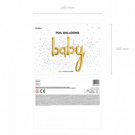 Guirlande Ballons Aluminium Baby Dorés