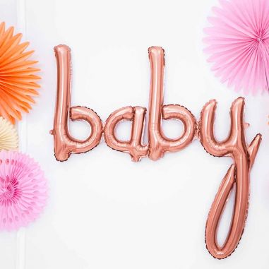 Guirlande Ballons Aluminium Baby Rose Gold