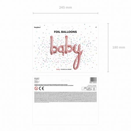 Guirlande Ballons Aluminium Baby Rose Gold