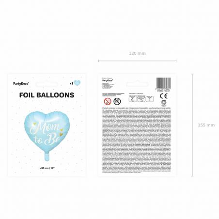 Ballon Aluminium Mom to Be Bleu