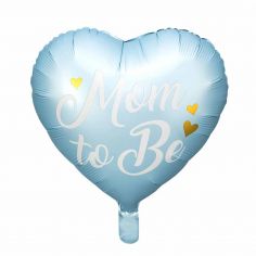 Ballon Aluminium Mom to Be Bleu