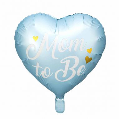 Ballon Aluminium Mom to Be Bleu