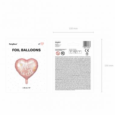 Ballon Aluminium Mom to Be Rose