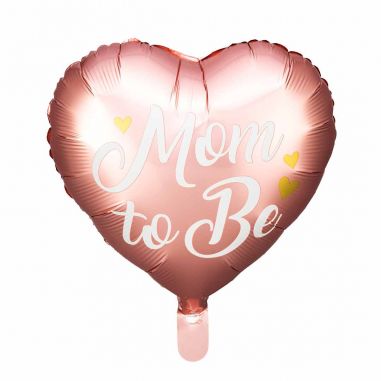 Ballon Aluminium Mom to Be Rose
