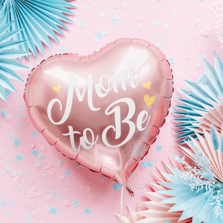 Ballon Aluminium Mom to Be Rose