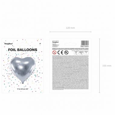 Ballon Aluminium Coeur Argent