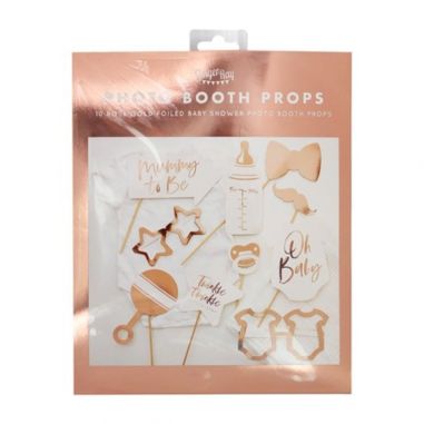 Kit Photobooth Baby Shower Rose Gold