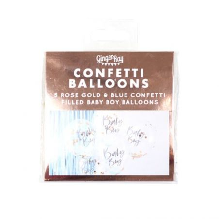 Ballon Confettis Baby Boy - Lot de 5