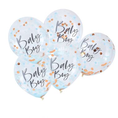 Ballon Confettis Baby Boy - Lot de 6