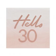 Serviette Rose Gold Hello 30 - Lot de 16