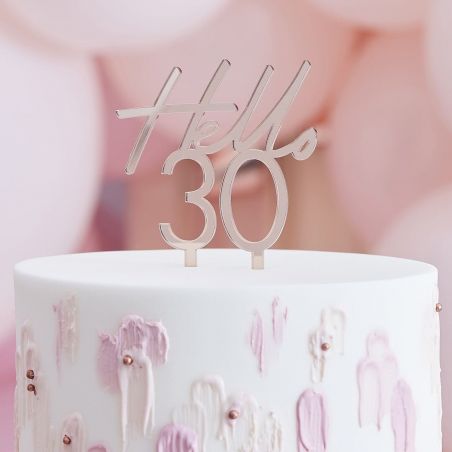 Cake Topper Hello 30