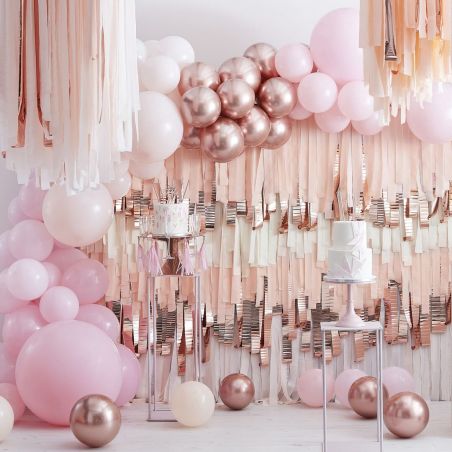 Ballons Blush & Rose Gold pour Stand Mosaïque