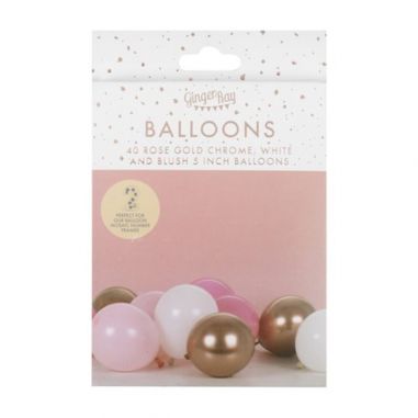 Ballons Blush & Rose Gold pour Stand Mosaïque