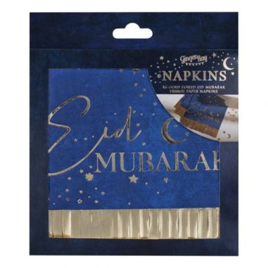 Serviettes Aïd Mubarak - Lot de 16