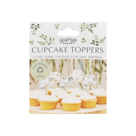 Cake Topper Botanique - Lot de 12