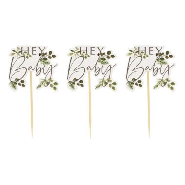 Cake Topper Botanique - Lot de 12