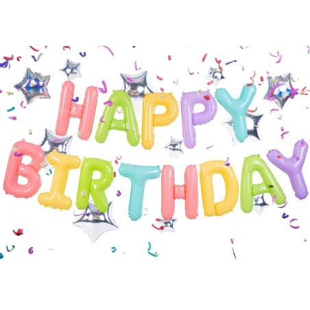 Guirlande Ballons Happy Birthday Multicolore