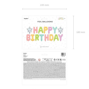 Guirlande Ballons Happy Birthday Multicolore