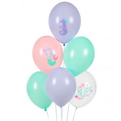 Ballon Sirène - Lot de 6 2