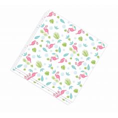 Serviette Flamant Rose Tropical - Lot de 20