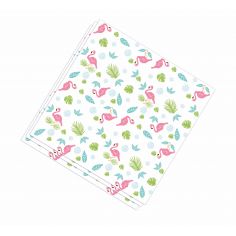Serviette Flamant Rose Tropical - Lot de 20