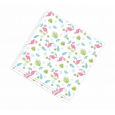 Serviette Flamant Rose Tropical - Lot de 20