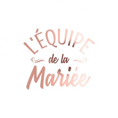 Transfert Textile Equipe de la Mariée