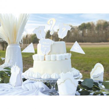 Cake Topper Fille ou Garçon - Lot de 6