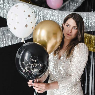 Ballons Happy New year - Lot de 6