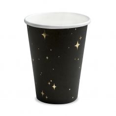 Gobelet Noir Etoiles - Lot de 6