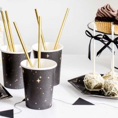 Gobelet Noir Etoiles - Lot de 6 2