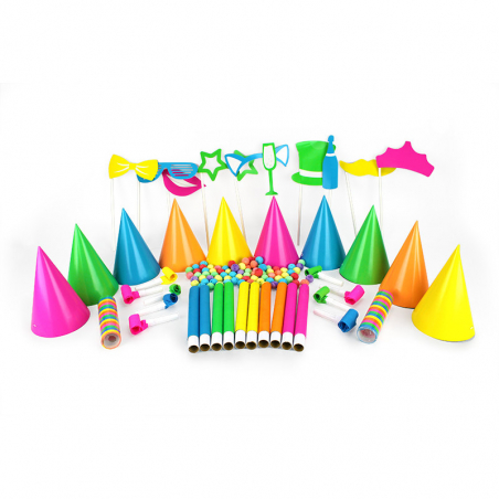 Kit Cotillons Fluo 10 Personnes