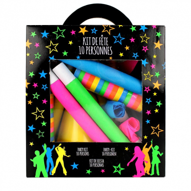 Kit Cotillons Fluo 10 Personnes