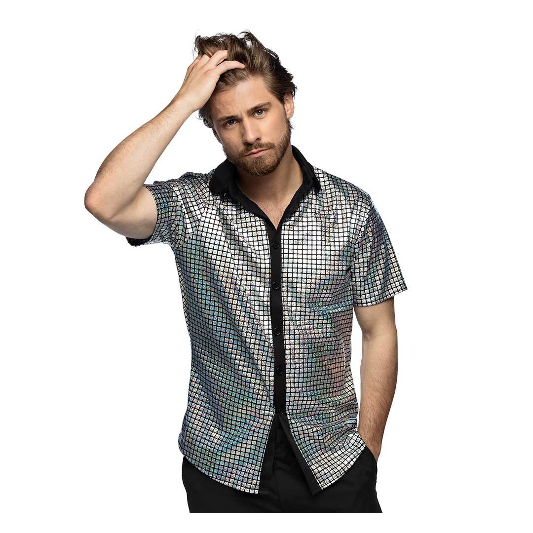 CHEMISE DISCO HOLOGRAPHIQUE HOMME