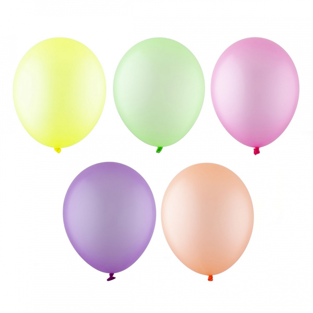 100 Ballons Fluorescents (UV actifs) Assortis - Soirée Fluo