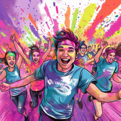 Pack Eco Course Colorée 100 Personnes