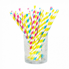 Pailles Confettis - Lot de 20