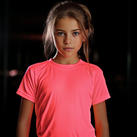 T-Shirt Fluo Enfant Rose