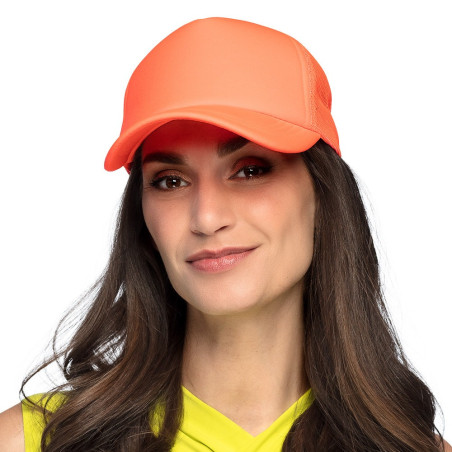 Casquette orange fluo