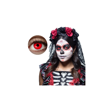 Lentilles Fluo 1 Mois rouge