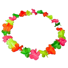 Collier Fluo Hawai Multicolore