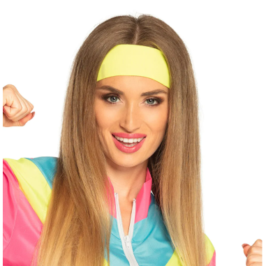 Bandeau Fluo jaune pour adulte Bandeau Fluo jaune pour adulte