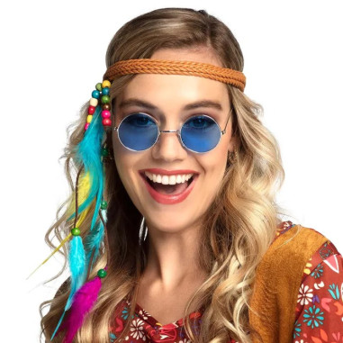 Lunettes rondes Hippie bleu