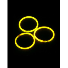 Bracelet lumineux jaune - lot de 100